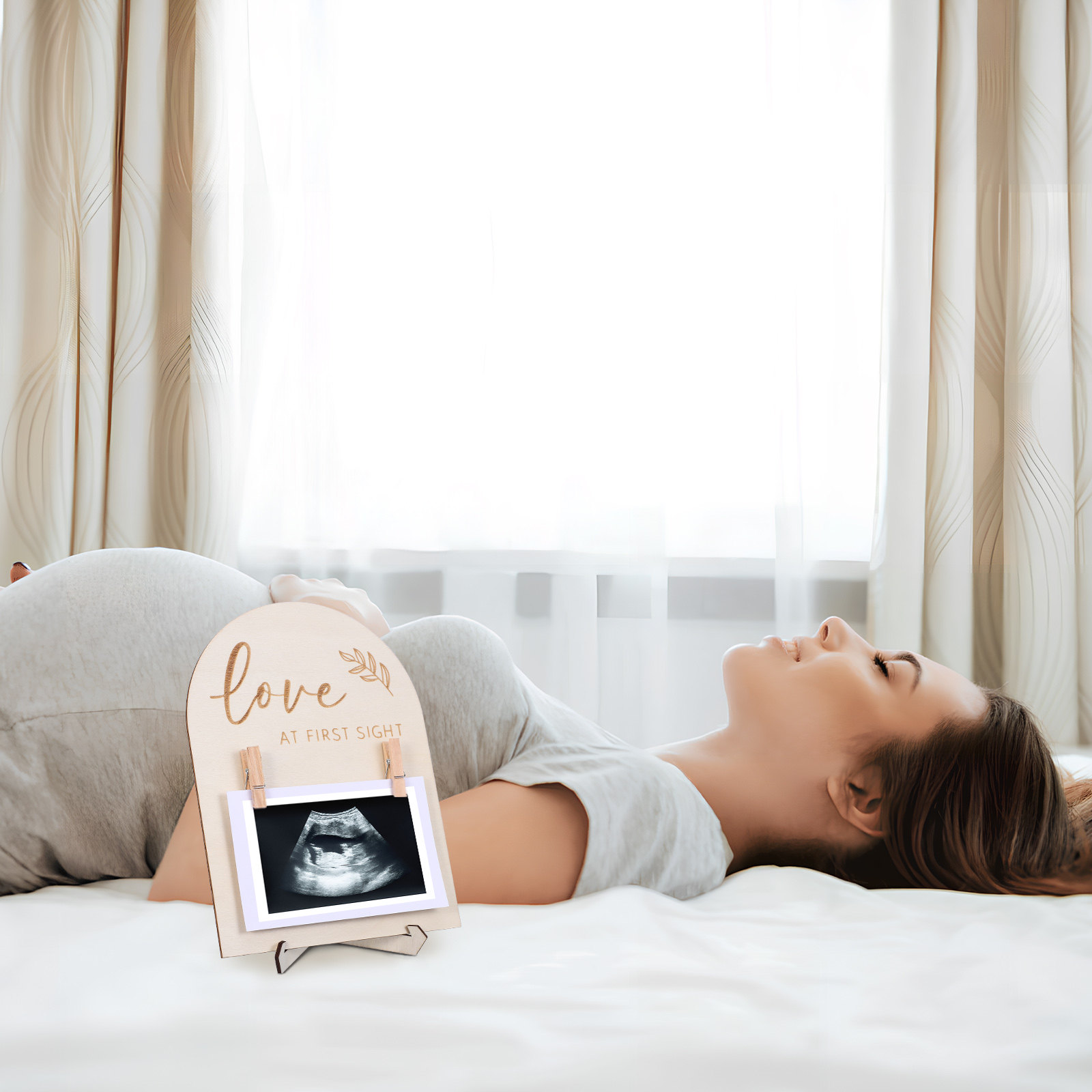 Baby Nursery Frames - Drewniana ramka na zdjęcia dla niemowląt,